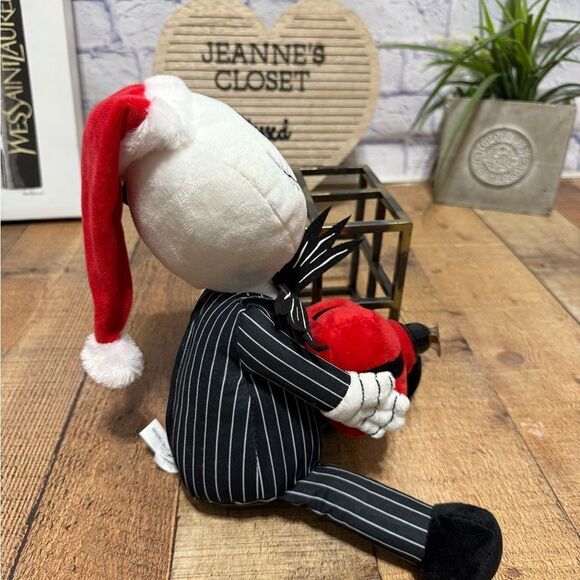 The Nightmare Before Christmas Jack Skellington Message Fan Plush nwt - Picture 4 of 11